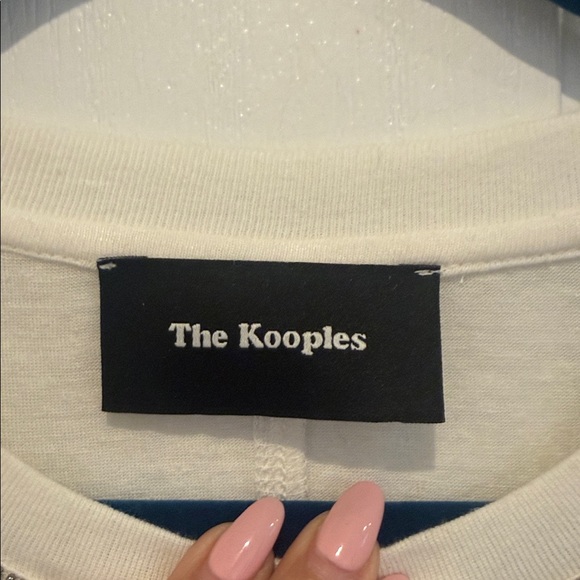 The kooples White Linen & Beaded T-shirt - Picture 3 of 8